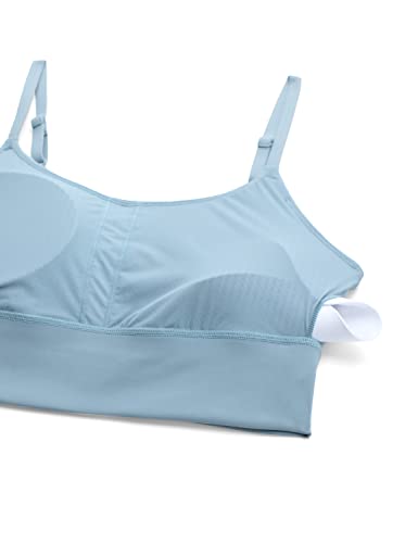 Image of CRZ YOGA V Back Longline Sports Bras | Medium Support, Removable Pads, Yoga, Brushed, Scoop Neck, Spaghetti Straps, for Women