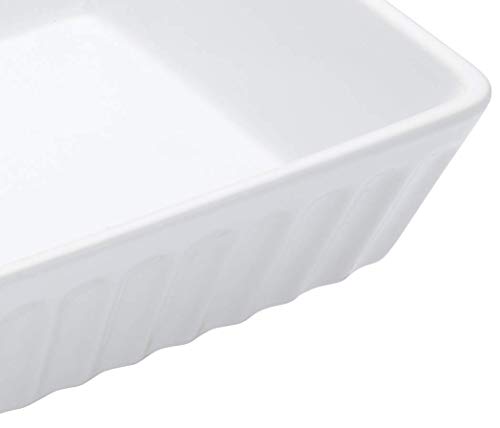 KitchenCraft World of Flavours Lasagne Dish, Cannelloni and Pasta Bakes, Stoneware, 33 x 23 cm, White