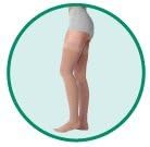 Juzo 3513AGSBSH IV 3513 AG Varin オープントゥ サイハイ シリコントップバンド付き 40-50 mm