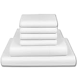 MONARCH ECO Luxe Plus 310 Thread Count Sheets, Proprietary Blend of 52% Combed Cotton and 48% Tencel Plus (Queen Set (U.S. Standard))