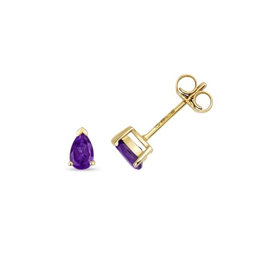 Boucles d'oreilles or améthyste 6mm x 3mm à porter du bureau jusqu'aux soirées habillées