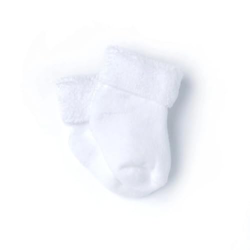 Image of Gerber Unisex-Baby Newborn 6 Pack Cozy Designer Socks, White, 0-3 Months