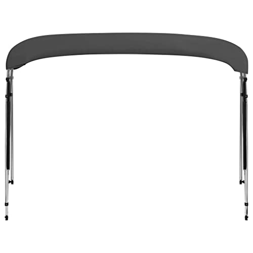 Taud de Soleil Bimini 4 Arceaux Anthracite Largeur Réglable 230-244 cm Solide - 6