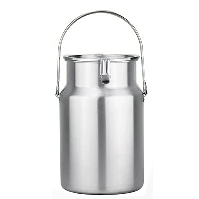 Cruche de lait d'acier inoxydable 10L avec couvercle scellé et poignée
