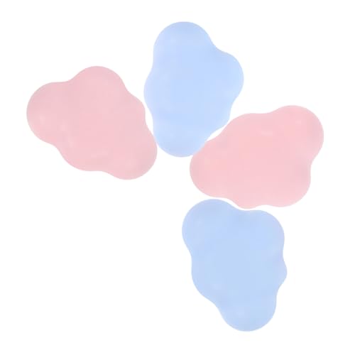 STOBAZA 4pcs Cloud Ceramic Drawer Pulls Cute Cartoon Handles for Room Pink Light Blue Dresser Knobs Friendly Design for Nursery Furniture Decor