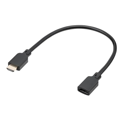 サンワダイレクト HDMI延長ケーブル ウルトラハイスピード 8K 60Hz対応 4K 120Hz HDMI 2.1 48Gbps eARC Switch2/PS5/FireTVStick対応 オス-メス 金メッキコネクタ 短い 30cm 500-HD03
