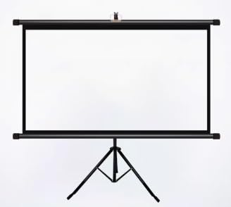 Pantalla de proyección retráctil con soporte de marco negro para cine