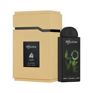 Affection Eau de Parfum, Black Bottle with Gold Box, Floral Fragrance