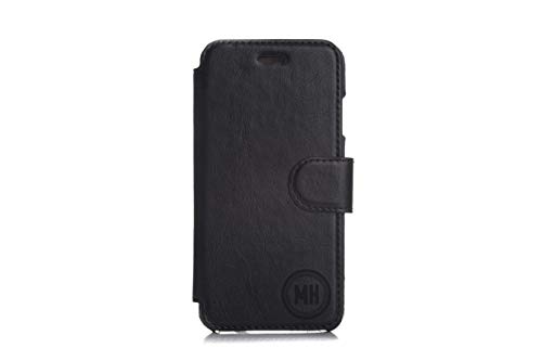 New Swanky Badger Personalized iPhone 11 Pro Case, Vegan Leather, ID and Card Slots (Black Circle)