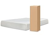 Signature Design by Ashley - 10 Inch Chime Express Memory Foam Mattress - Bed in a Box - Full - White
