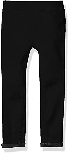 DKNY Girls 4-6X Girls Full Length Super Soft Stretch Denim Jeans (Black, 4)