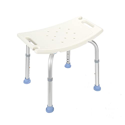 EINFEBEN Silla de ducha antideslizante y altura ajustable 38 - 53 cm, asiento de baño, soporta hasta 150 kg, taburete de baño estable para personas mayores embarazadas Cover