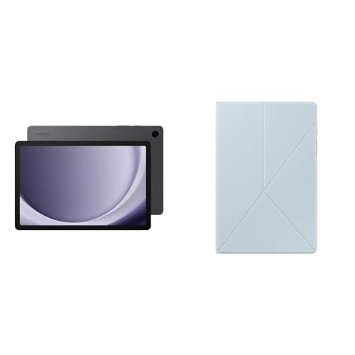 SAMSUNG Galaxy Tab A9+ 10.9” + Galaxy Tab A9+ Book Cover (Blue) 64GB Android Tablet, Big Screen, Quad Speakers, Upgraded Chipset, Multi Window Display, Slim, Durable, US Version, 2023, Graphite