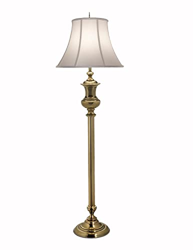 Stiffel Burnished Brass Floor Lamp with Pearl Supreme Satin FL-1320-A726-BB