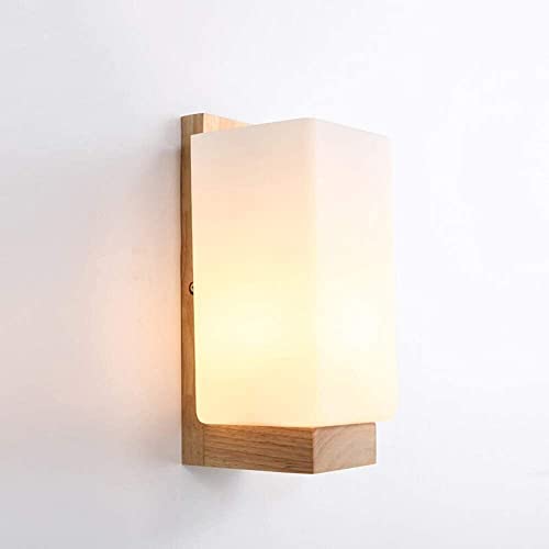 LVSEWOA Lámpara de Pared nórdica Moderna, Aplique de Madera de Roble: diseño para mesita de Noche, Sala de Estar, Dormitorio y Entrada.