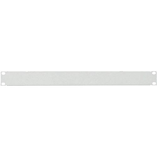 LogiLink PN101G - 19" Geschlossenes Blindpanel 1 HE (Höheneinheit) aus 1.2mm Stahlblech zur Abdeckung von Leerfeldern im 19" Schrank, Grau