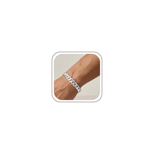 Pulsera de plata esterlina S925 para hombre 10MM miniatura 1