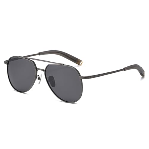 Lunettes de soleil en titane pour homme avec grande monture chic et protection UV totale