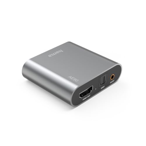 Extractor de audio HDMI Hama AE90 adaptador HDMI a audio Toslink y jack plata 3