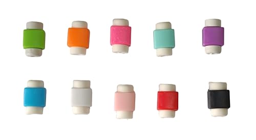 Image of Colorful Cable Protector Compatible with iPhone, iPad & iWatch Chargers | Anti-Break USB Cord Saver | Pack of 30 (Random Color)