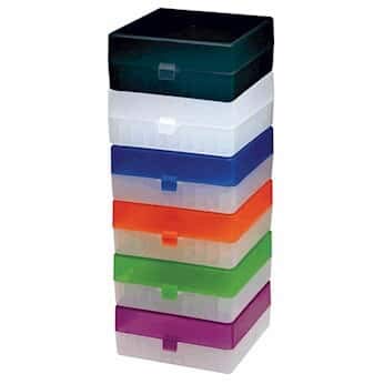 Argos Technologies 100-Place PP Microtube Storage Box, Blue; Case of 50