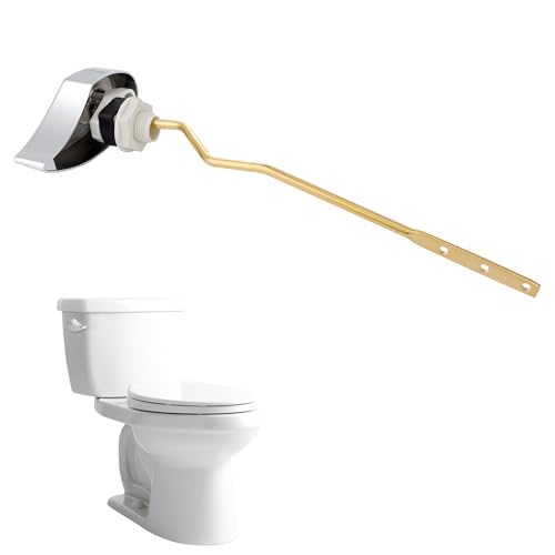 Hibbent Metal Side Mount Toilet Handle Replacement, Chrome - image 1