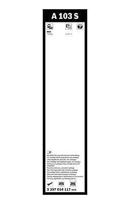 Image of BOSCH 3397014117 AeroTwin Wiper Blades - Set of 2 (30 inch& 21 inch) Side Lock 22mm | Driver and Passenger Side Original Equipment Replacement Blades