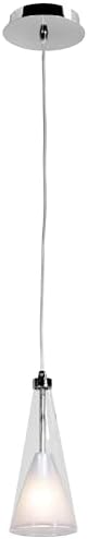 Access Lighting Access 50543-CH/CLOP Contemporary Modern One Light Pendant from Icicle Collection in Chrome Finish, 9.50 inches