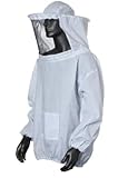 2 Stücke Imkeranzug, Imkerjacke Mit Hut, Proffessionelle Imkerkleidung, Imkerbekleidung Professional, Professioneller Imkeranzug Mit Rundhut, Bienenzucht Schleier Für Imker Weiß Unisex