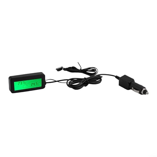 12V Auto LCD Digital Display Thermometer Innen und Außen Temperatur Messgerät Meter für alle 12V Fahrzeuge, für genaue Temperaturüberwachung in...