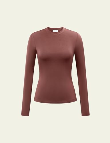 Image of LilySilk Women Silk Breeze Jersey T-Shirt Long Sleeves Slim Fit Tee Ladies Soft and Stretch Round Neck