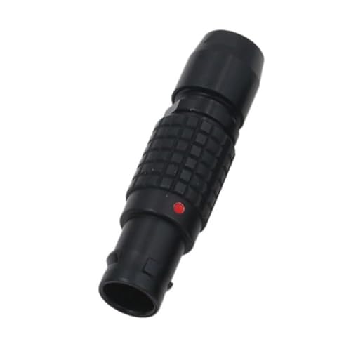 Conector macho circular negro 3 pines compatible Lemo miniatura 1
