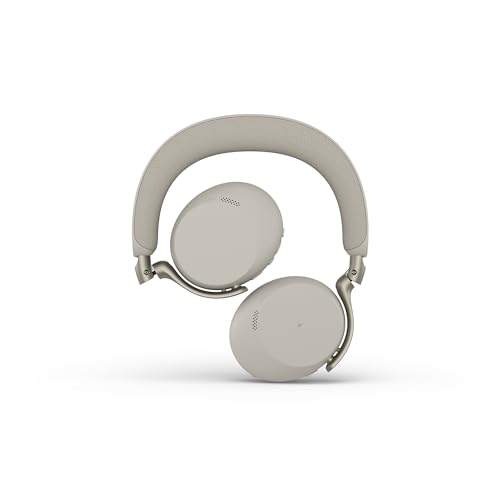 Image of Jabra Evolve3 75 On-Ear Wireless Bluetooth Headset with Microphone for Work, USB-C, AI Voice Call Technology, Advanced Active Noise Cancellation, 22-Hour Battery, Microsoft Teams Certified, Warm Gray