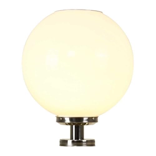 Lámpara solar de bola para jardín con elegante base de acero inoxidable 2