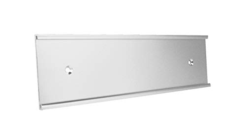 2x8 Wall Mount Name Plate Holders - Pack of 100 - Wholesale Lot (Matte Silver)