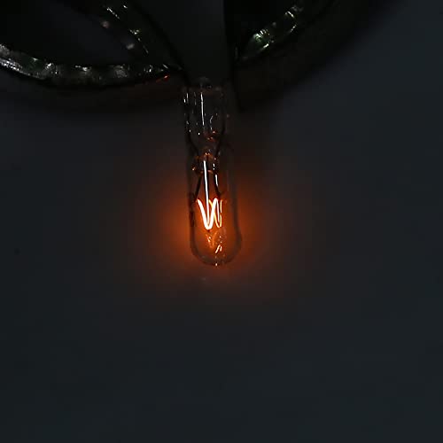 uxcell 20 piezas T5 24V 1.2W luz LED amarilla interior miniatura 5