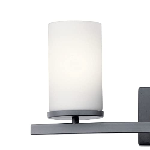 Image of KICHLER Crosby 23 inch 3 Light Vanity Light Satin Etched Cased Opal Olde Bronze,White