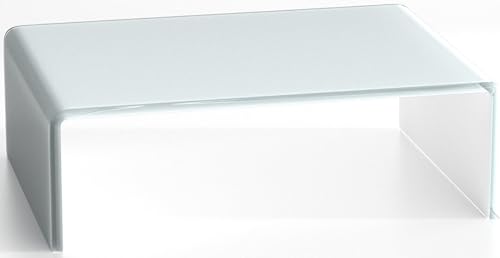 DURATABLE® TV Glastisch in Superweiß 350 mm x 110 mm x 250 mm LCD TV...