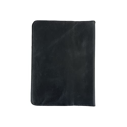 Image of Hide & Drink, Journal Cover Compatible with Moleskine XL (7.5 x 9.75 in) with Strap, Refillable Case, Personal Planner, Full Grain Leather, Handmade Office & Work Essentials, Charcoal Black