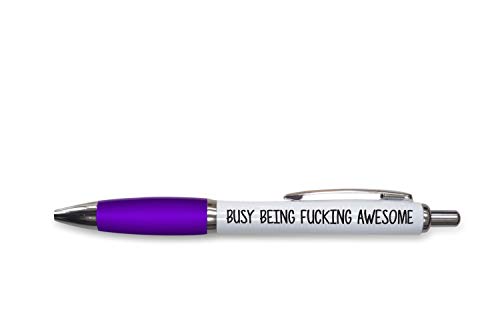 Rude Pens For Adults | Funny Boss Gifts Leaving Presents For Colleagues | Silly Ballpoint Pen Novelty Funky Stationery Quirky Gift Office Desk Accessories (Purple_PAP16)