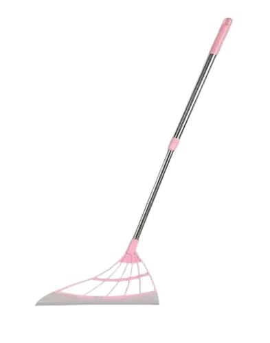マジックシリコンほうき ダスト除去 モップ ワイパー スクイジー 家庭用 浴室 キッチン 床 鏡 窓ガラス スクレーパー 掃除ツール(110cm-Pink set)