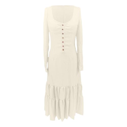 Robe maxi décontractée de style western à coupe fluide froncée - 3