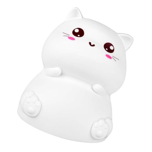 Lámpara de mesa noche con forma de gato de silicona