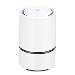 MELEDEN Air Purifier for Home with True HEPA Filters,Low Noise Portable Air Purifiers with Night Light,Desktop USB Air Cleaner (White)