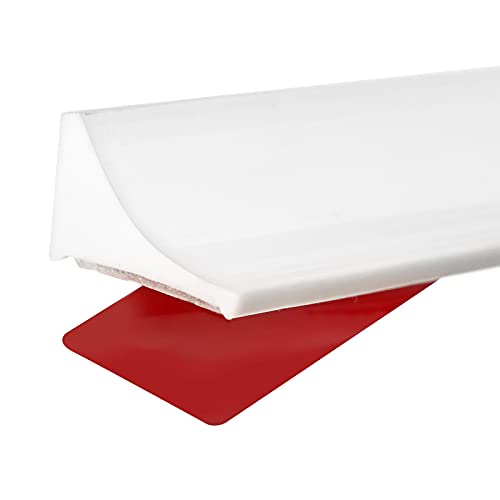 Image of Raycity Silicone Shower Threshold Water Dam Barrier, 67 Inch, White