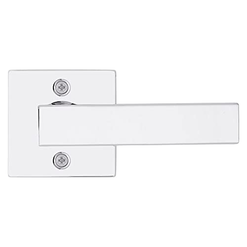 Image of Kwikset Singapore Dummy Door Handle, Single Sided Lever for Closets, French Double Doors, and Pantry, Polished Chrome Non-Turning Reversible Interior Push /Pull Lever