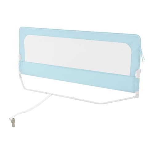 Barrera de cama plegable, barrera de cama ajustable, riel de cama anticaída, barrera de seguridad cama, marco de hierro de metal malla transpirable, sistema plegable de 180 grados, carril 176 cm, casa