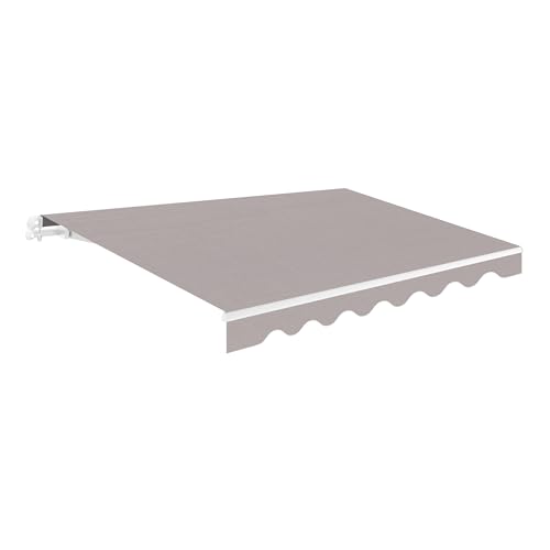 Lona para toldo Wasabi 2,5 x 2 m en poliéster 280 g/m² Color Gris, con faldón Ondulado, Recubrimiento PA y Medida de Tejido 2380 x 2000 mm