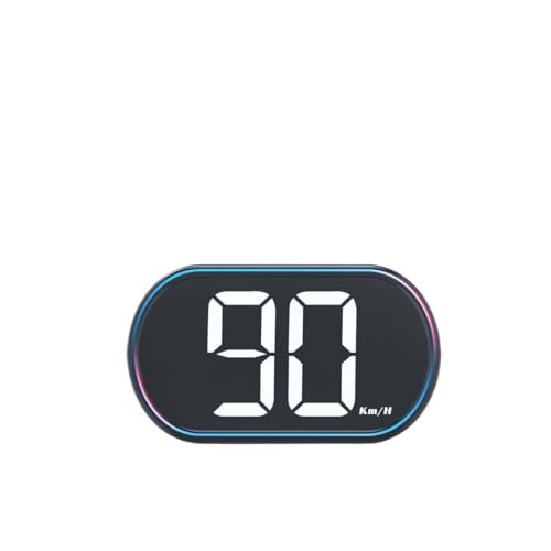 In-Car HUD Head-Up Display, Automotive Multifunction Speed Meter Portable Display Head-Up Display(White,MPH)