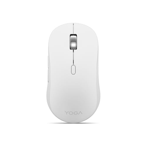 Miniatura 2 de Lenovo Yoga - Ratón Silencioso Bluetooth (Inalámbrico, Ergonómico, Ambidiestro, Sensor Óptico IR LED, 6 Botones, Rueda Desplazamiento, Conectividad Simultánea, x1 Batería AA) – Seashell